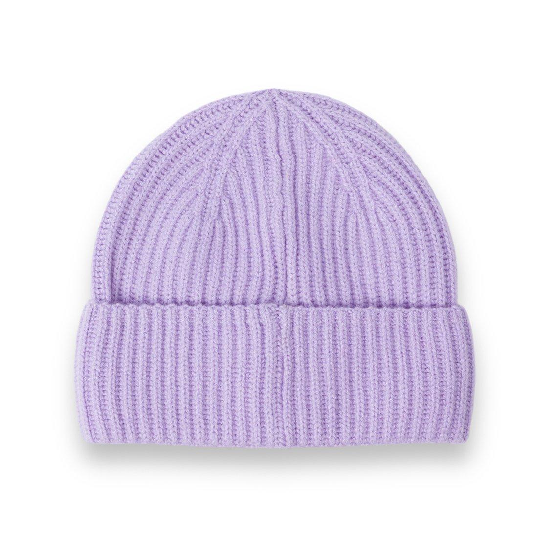Shop Mc2 Saint Barth Logo Embroidered Knitted Beanie  In Lilac
