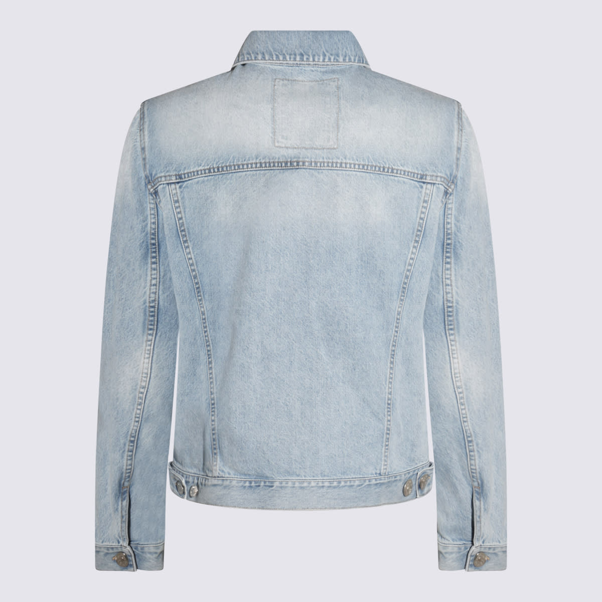 Brunello Cucinelli Blue Denim Cotton Jacket In Blue
