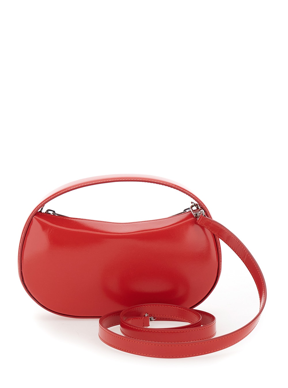 Shop Coperni Sound Swipe Small Red Handbag With Logo Detail In Leather Woman