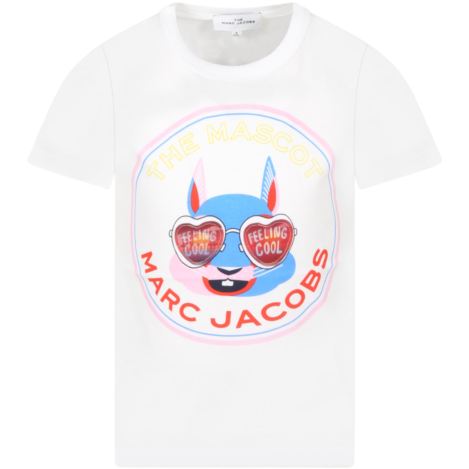 Little Marc Jacobs White T-shirt For Girl With Rabbit