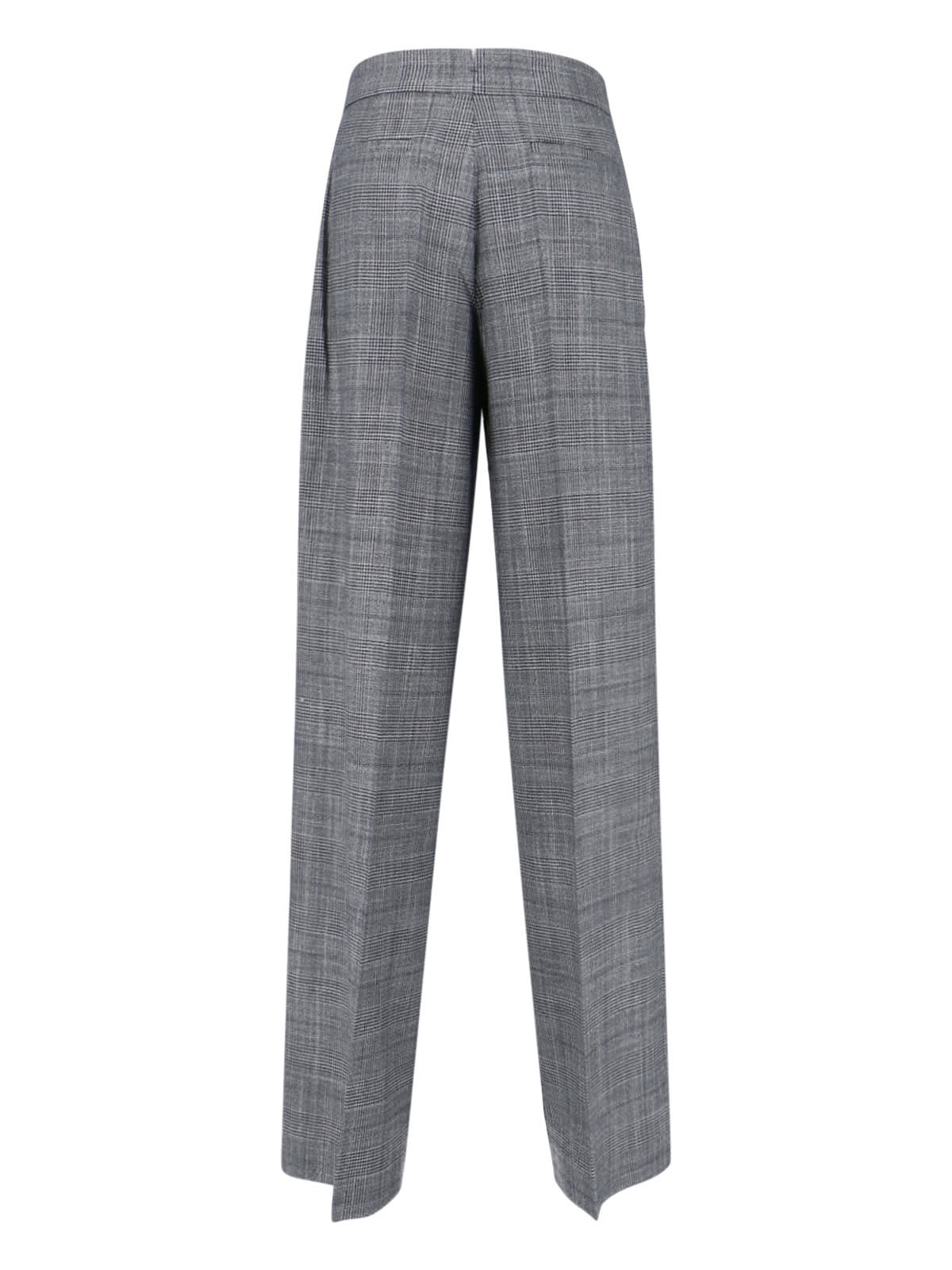 Sa Su Phi High Waist Wide Leg Trousers With Pleats In Gray