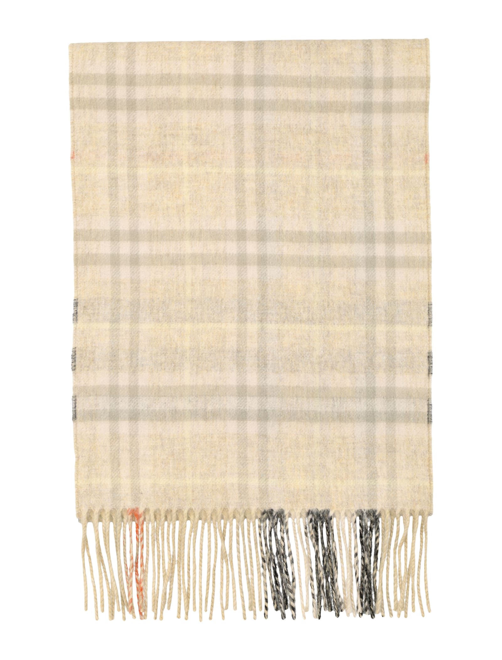 Reversible Pale Check Cashmere Scarf