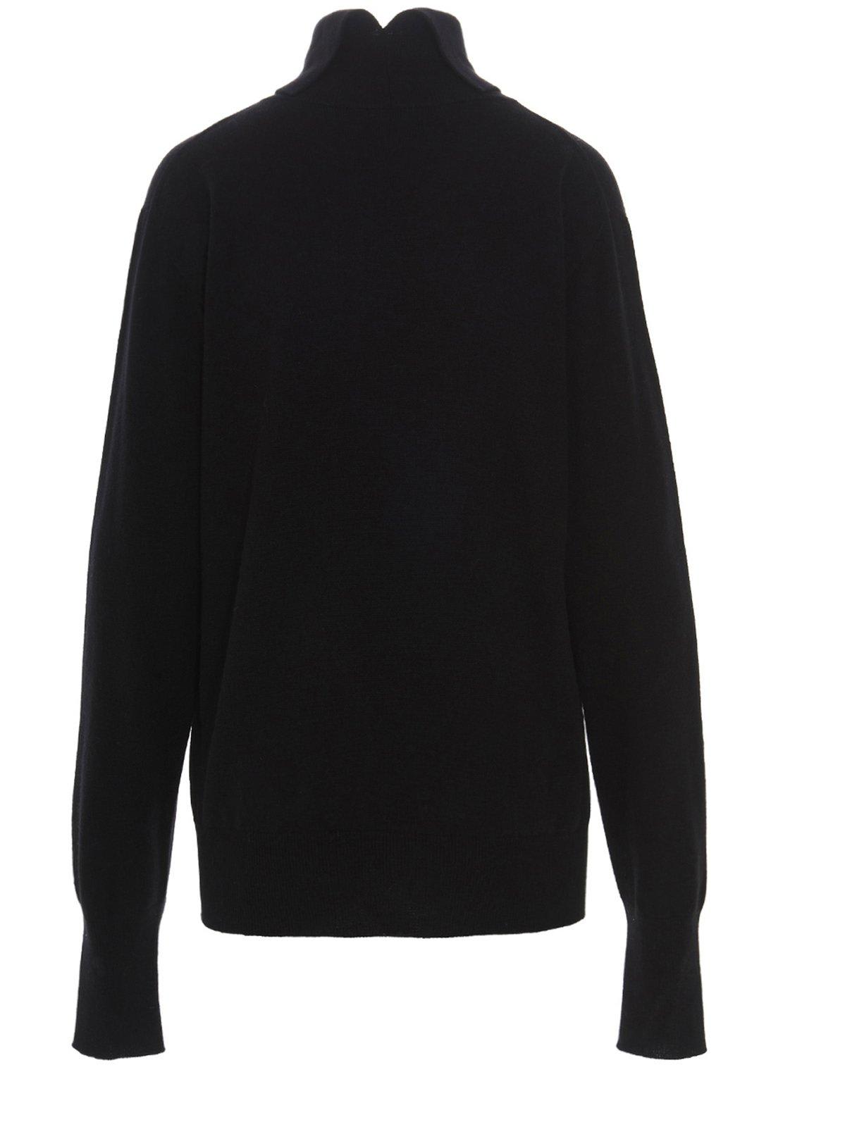 Shop Jil Sander High-neck Plain Knit Sweater