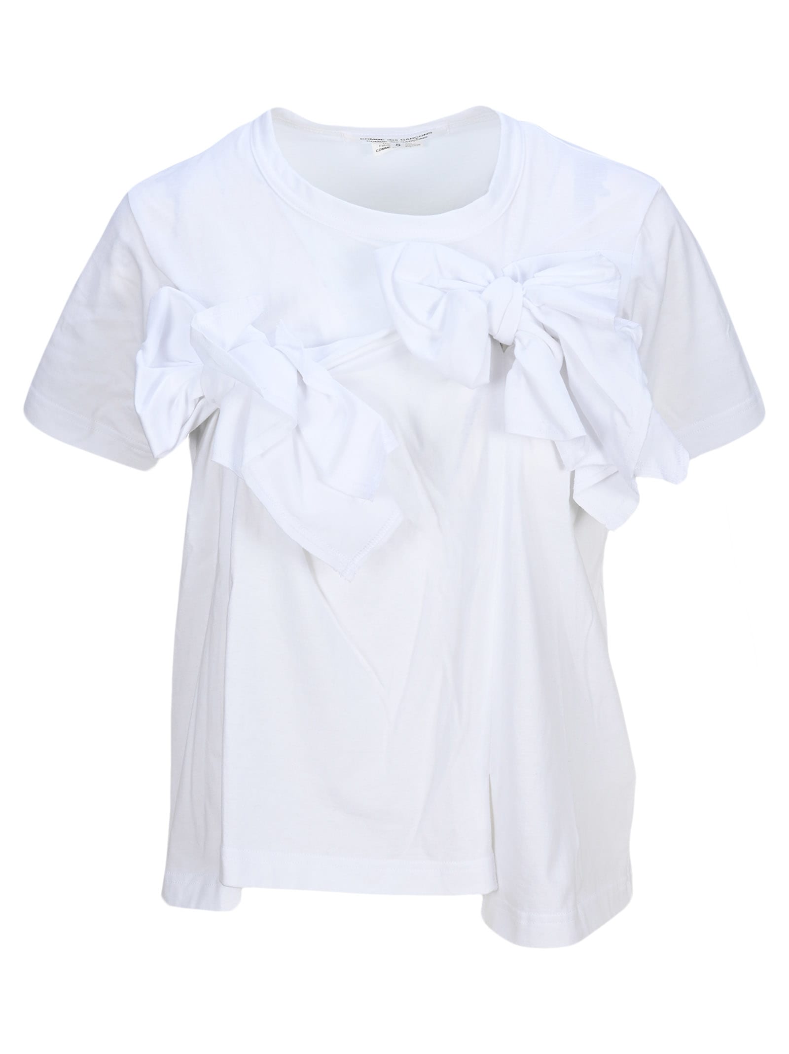 Comme Des Garçons Comme Des Garçons Bow-detail Cotton T-shirt
