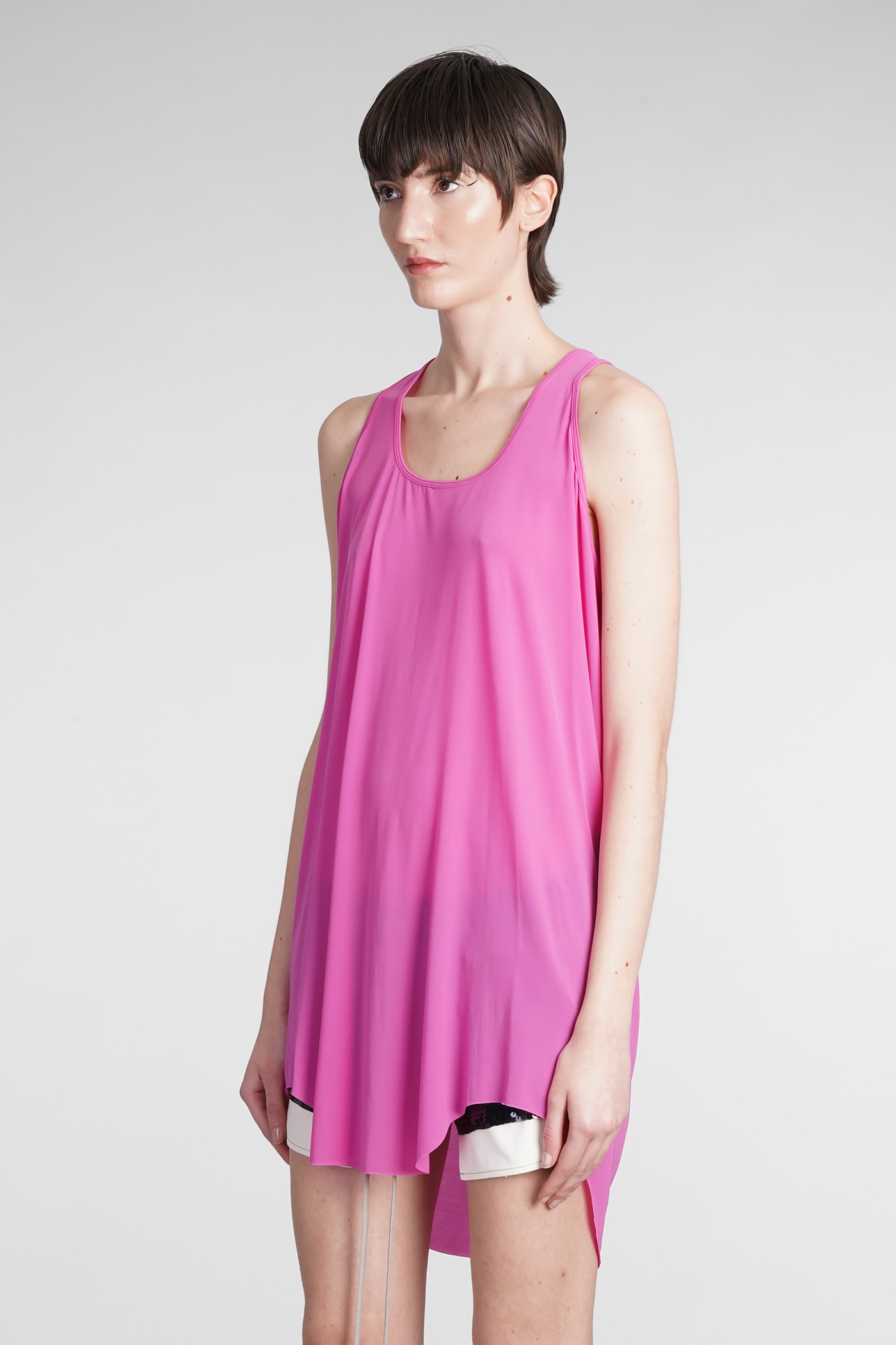 Shop Rick Owens Topwear In Fuxia Polyamide Polyester In Pink