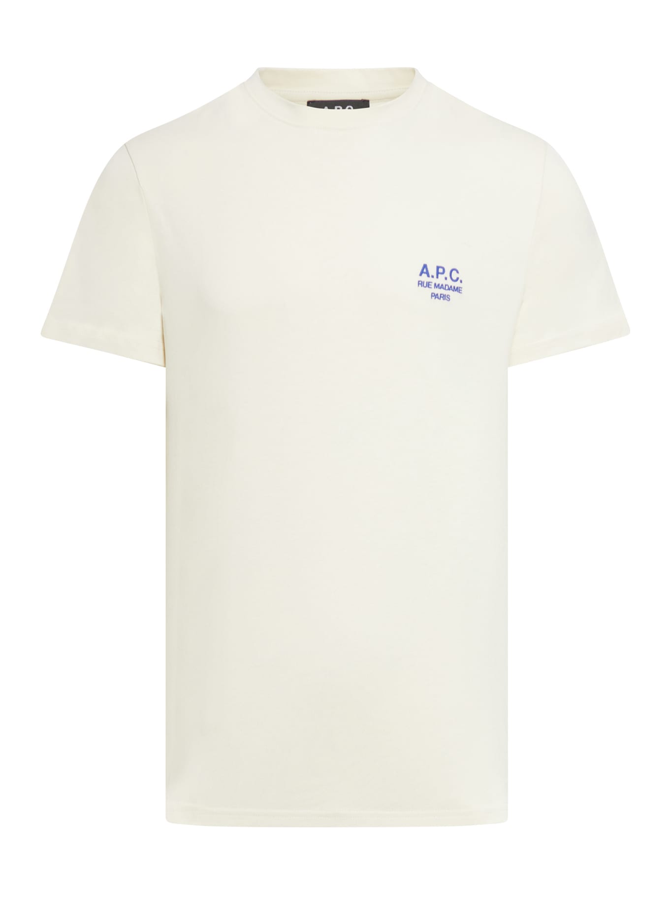 Apc T-shirt Raymond In Taj Blanc Casse Bleu