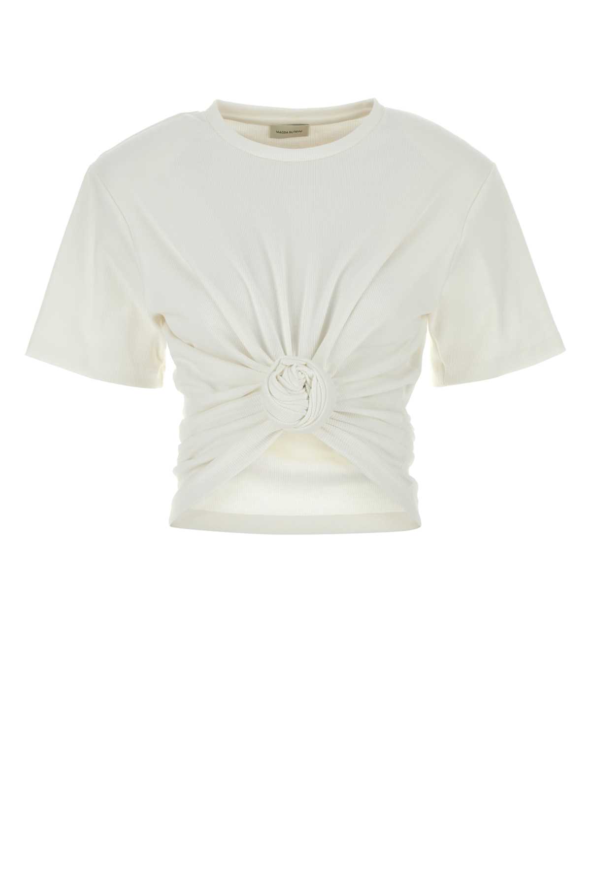 White Stretch Cotton T-shirt