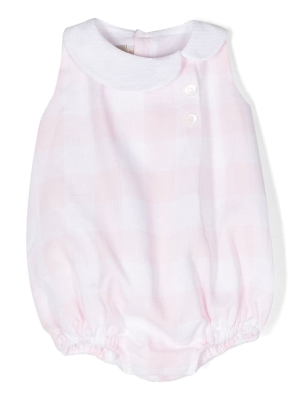 La Stupenderia Babies' Checked Onesie In Pink