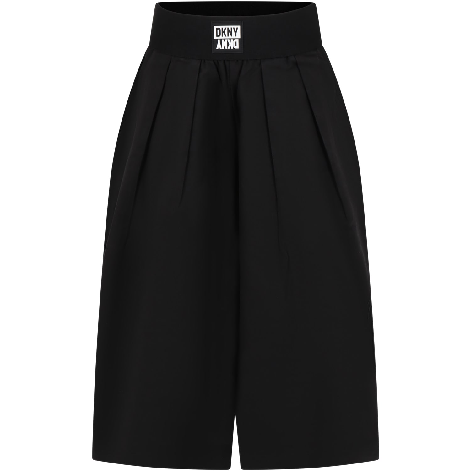 DKNY Black Trousers For Girl With Logo