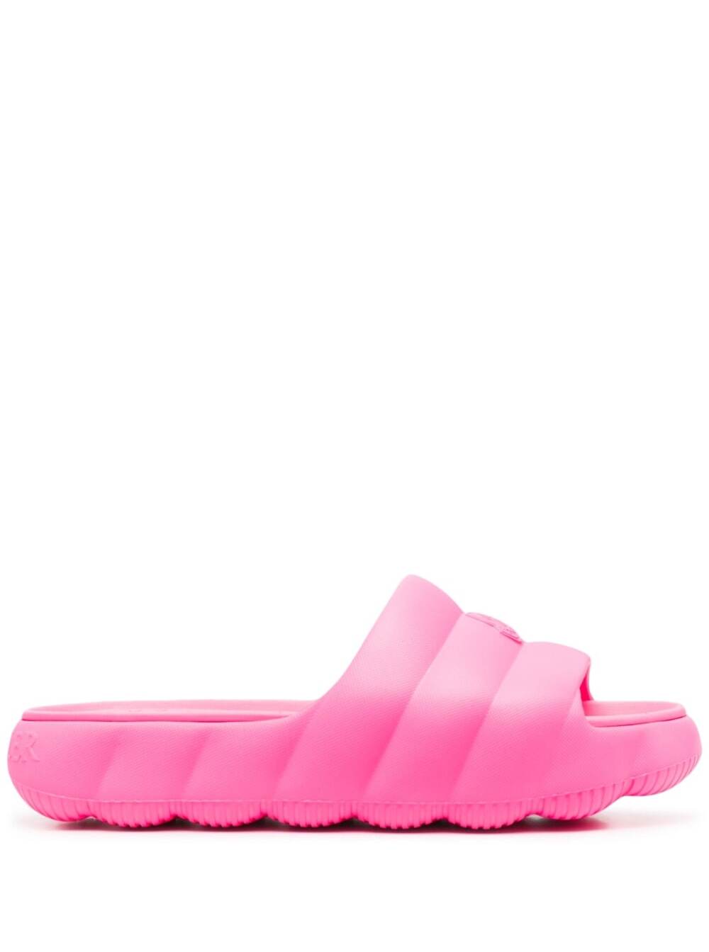 Moncler lilo Pink Slides In Quilted Rubber Woman
