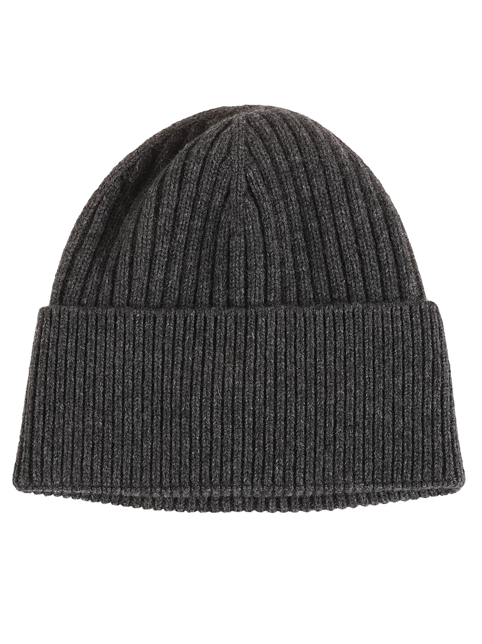 Shop Moncler Logo Ribbed Beanie In Black