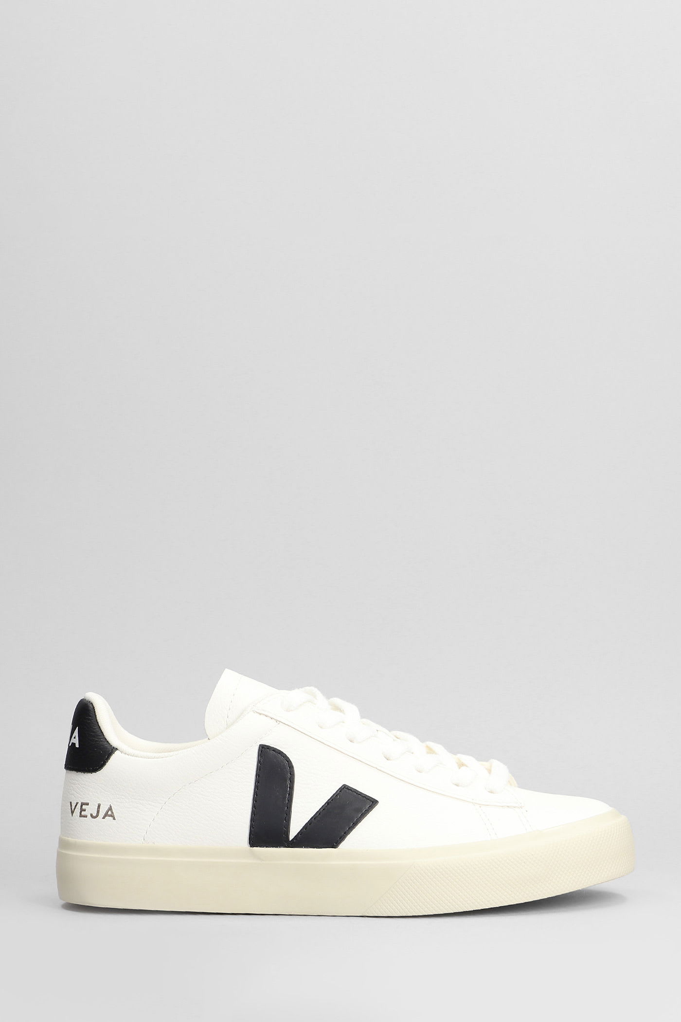Veja Campo Leather Sneakers With Contrasting Accents In Multi