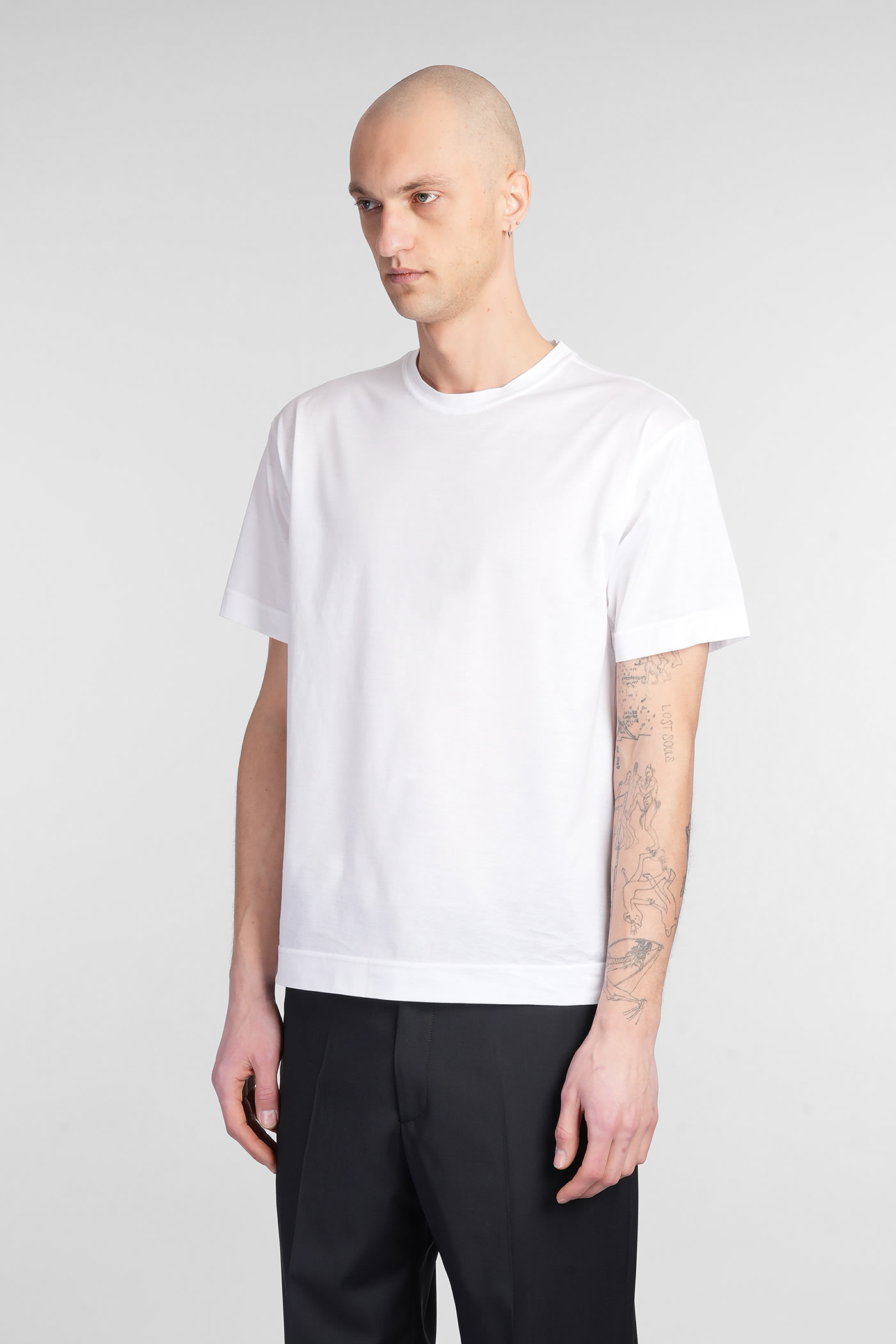 Shop Tagliatore T-shirt In White Cotton
