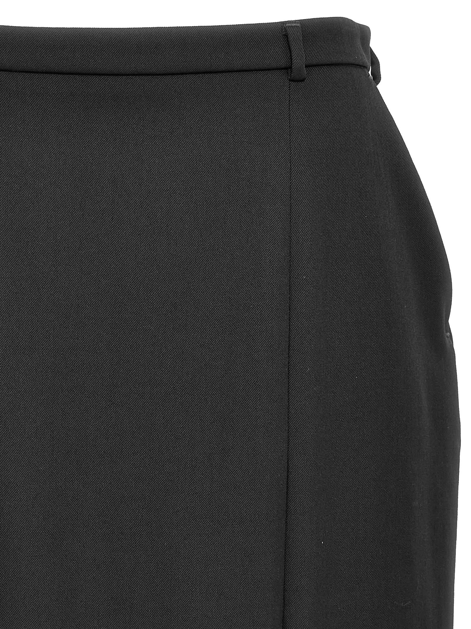 Shop Dolce & Gabbana Slit Skirt In Black