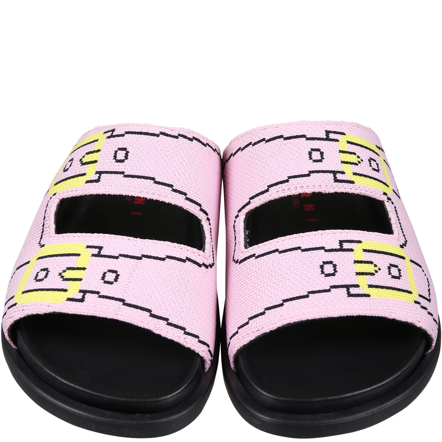 Shop Marni Pink Slippers For Girl