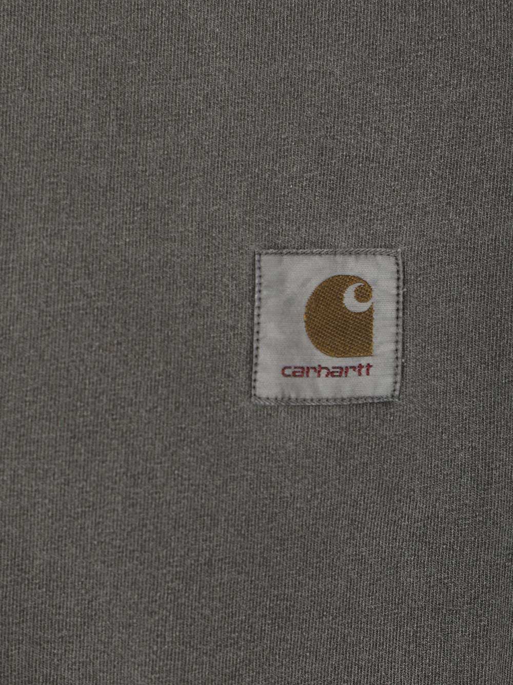 Carhartt Nelson Logo-patch Crewneck T-shirt In Gray