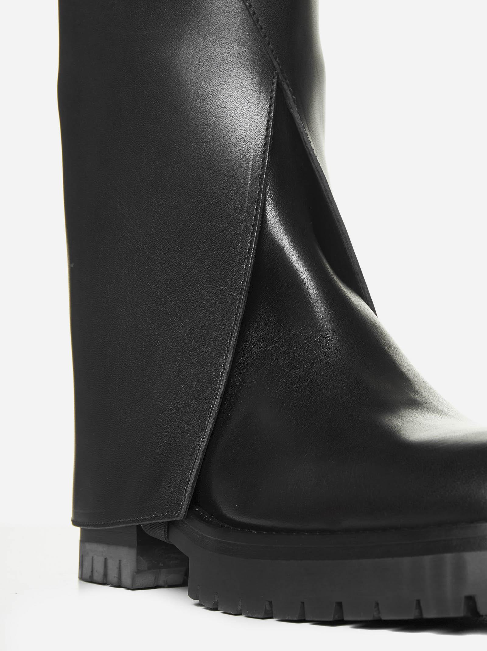 Shop Ann Demeulemeester Jay Leather Boots In Black