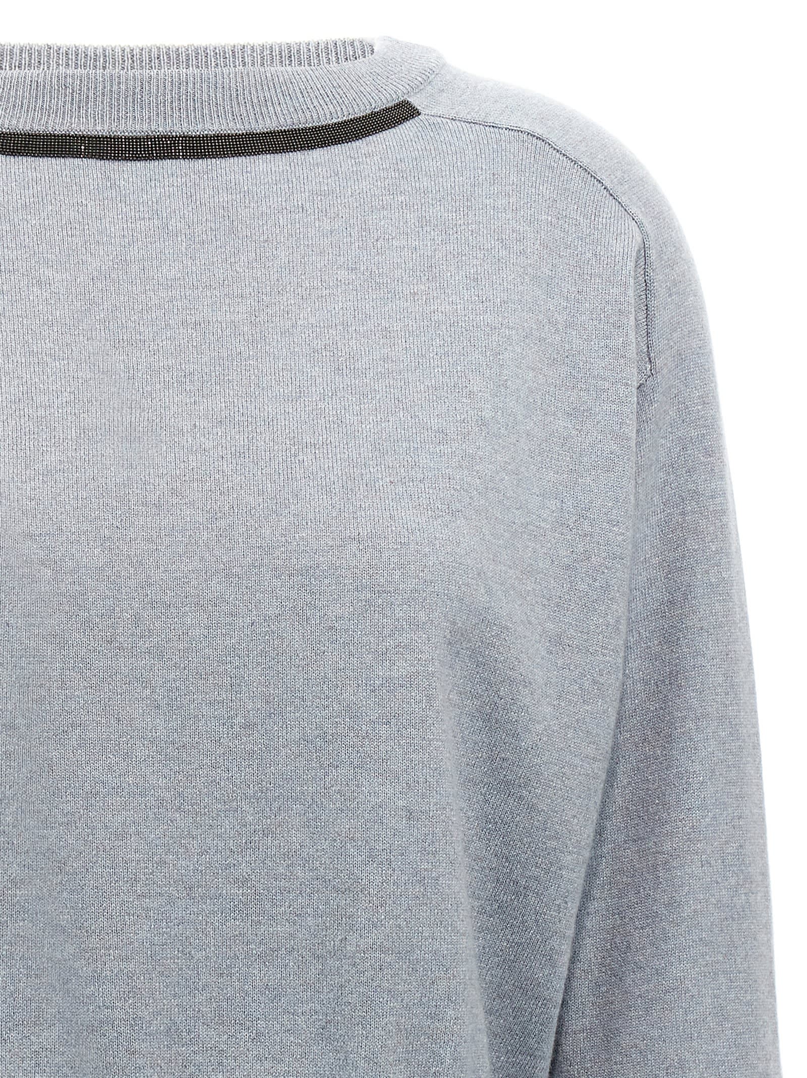 Shop Brunello Cucinelli Monile Sweater In Light Blue