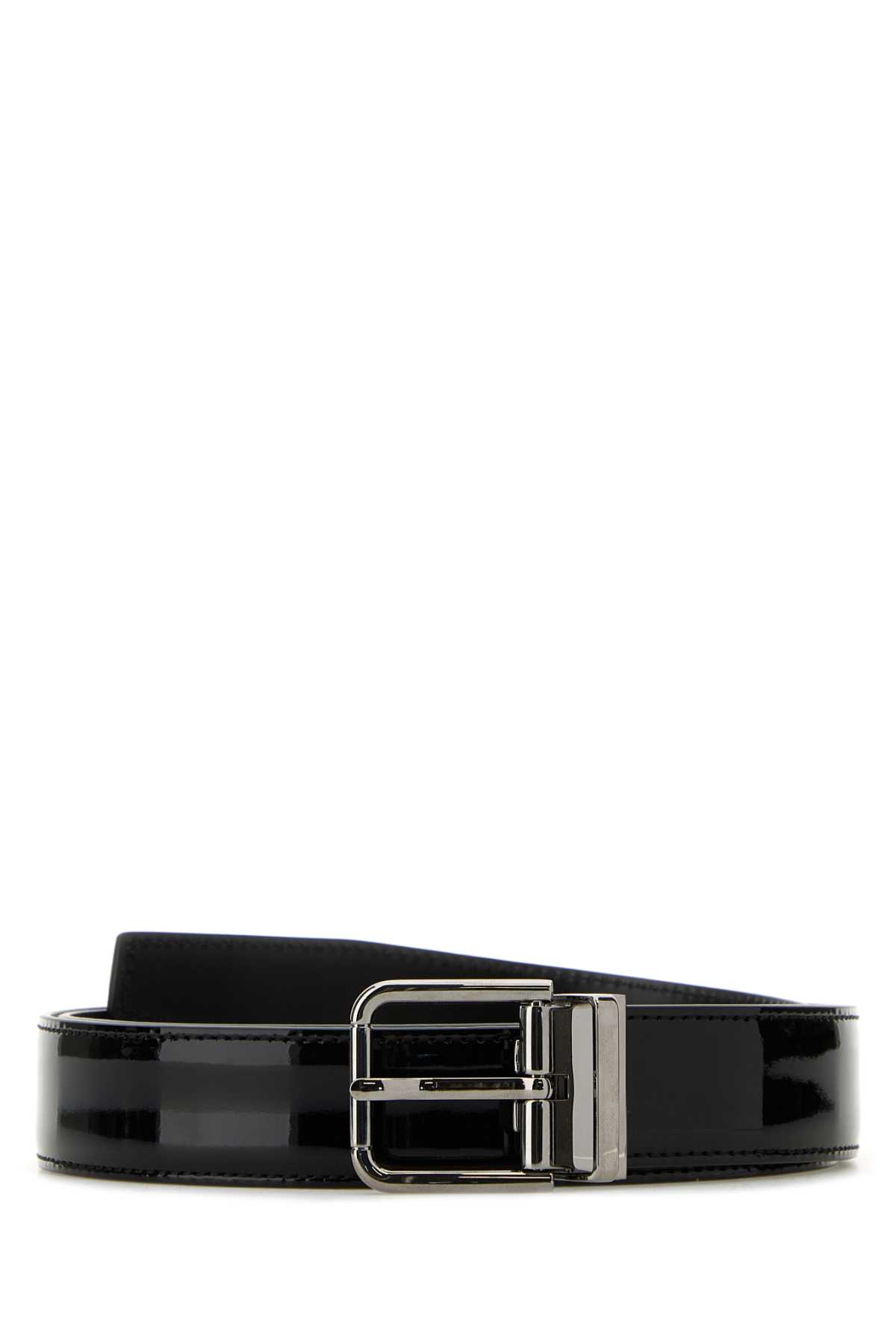 Shop Dolce & Gabbana Black Leather Belt In Nero