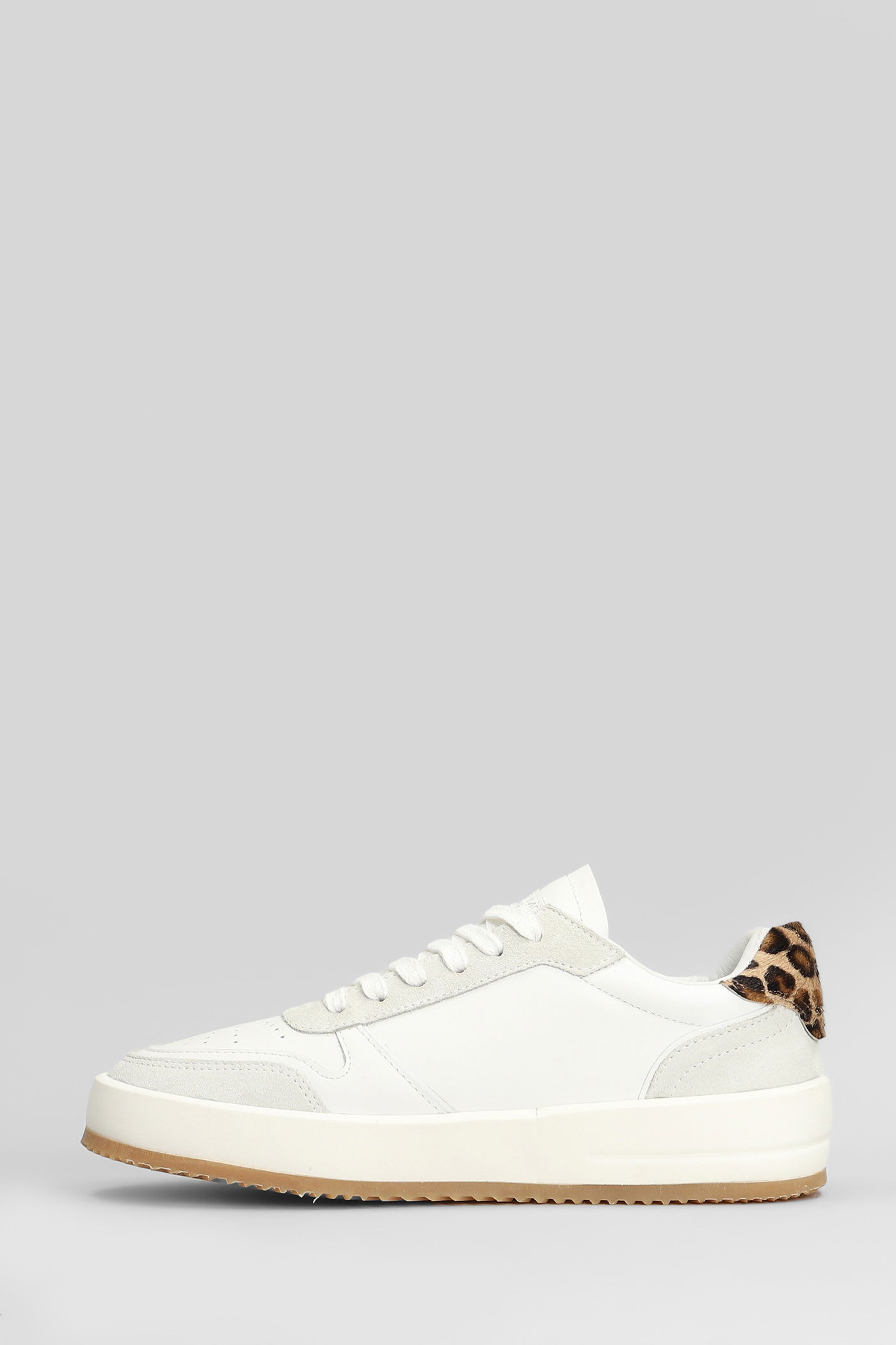 Philippe Model Nice Low Sneakers In White Suede And Leather In White
