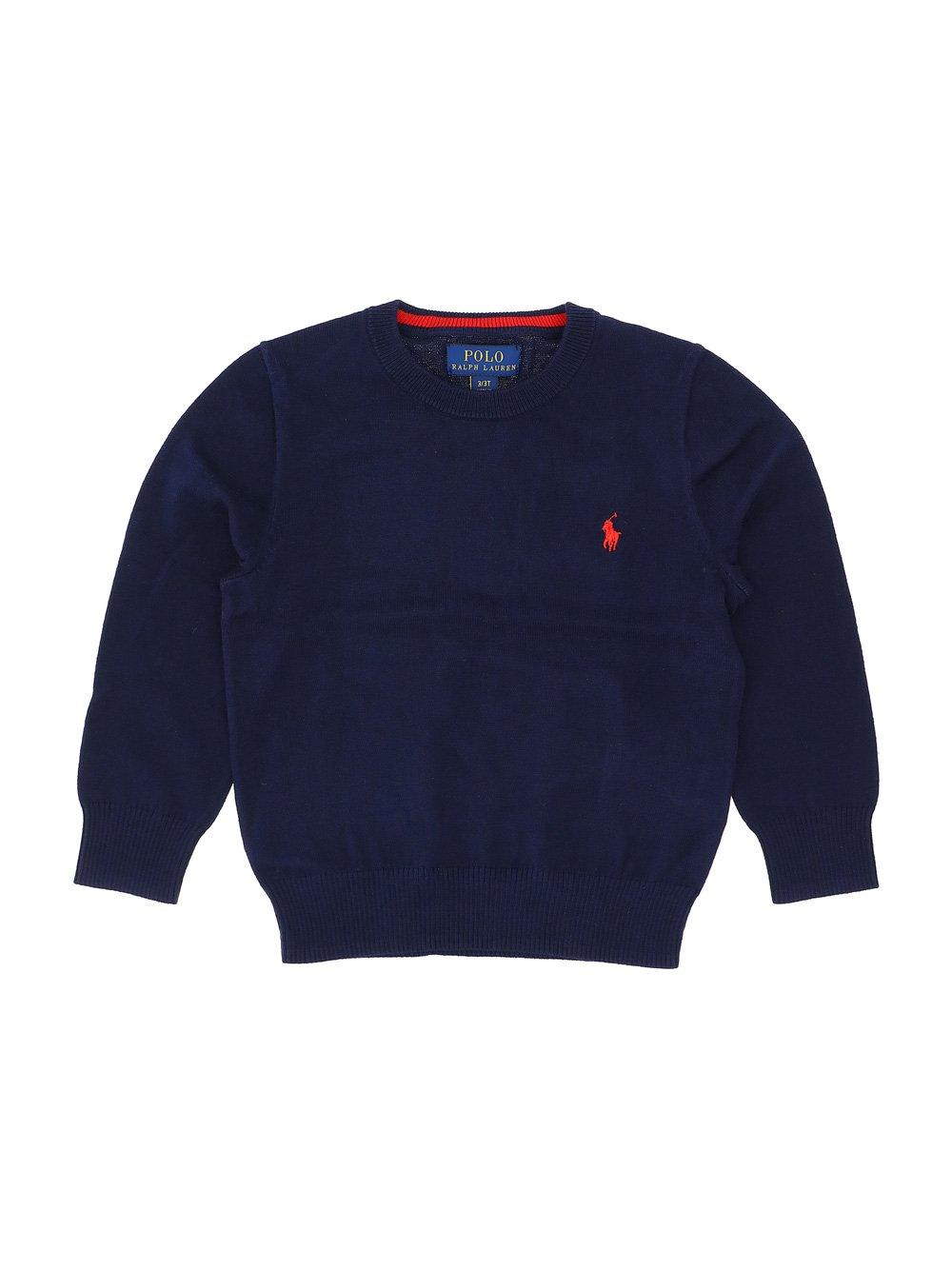Polo Ralph Lauren Kids' Logo-embroidered Crewneck Sweatshirt In Blue