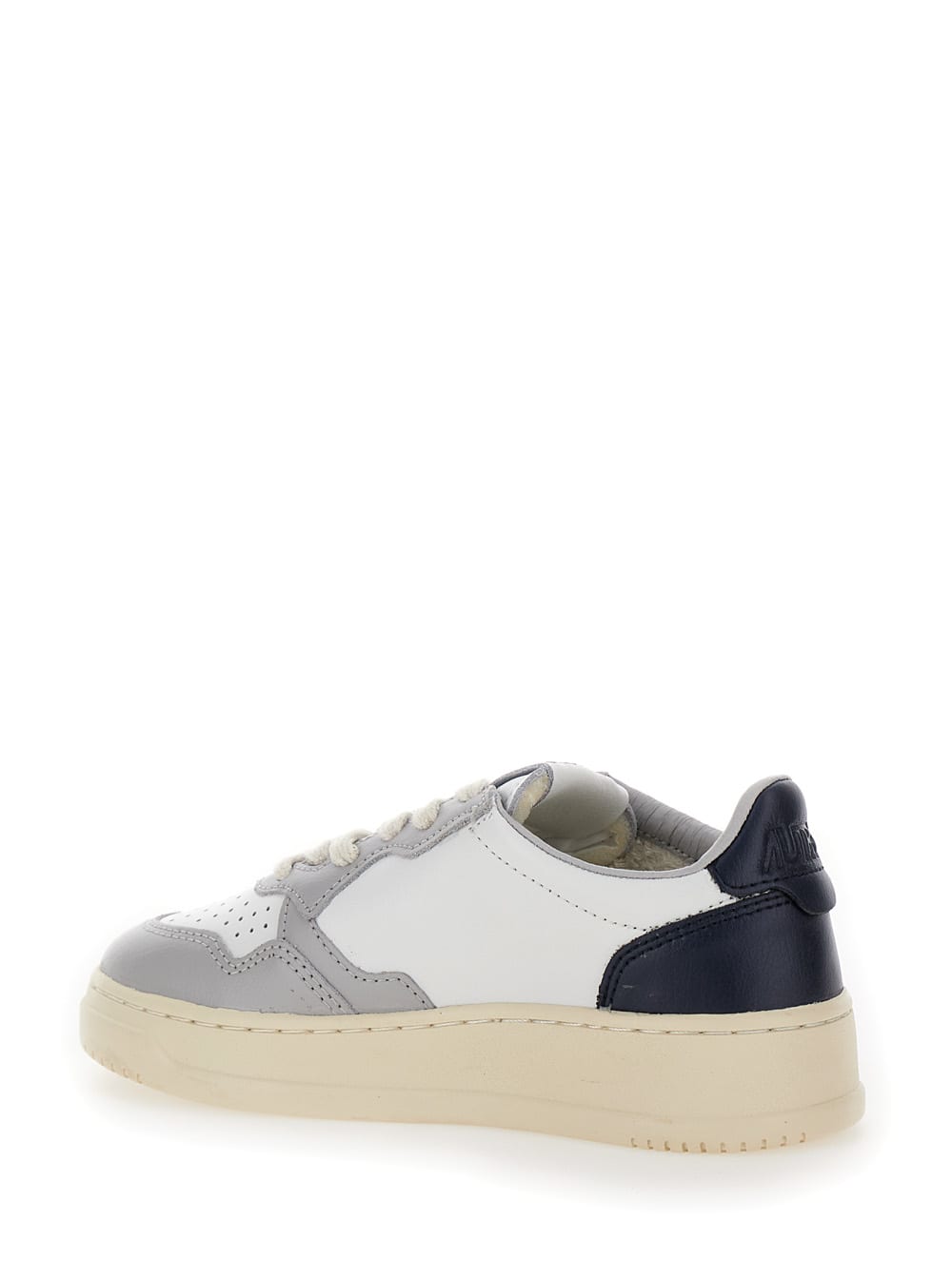 Shop Autry Medalist Low White Low-top Sneakers With Logo Detail In Leather Boy
