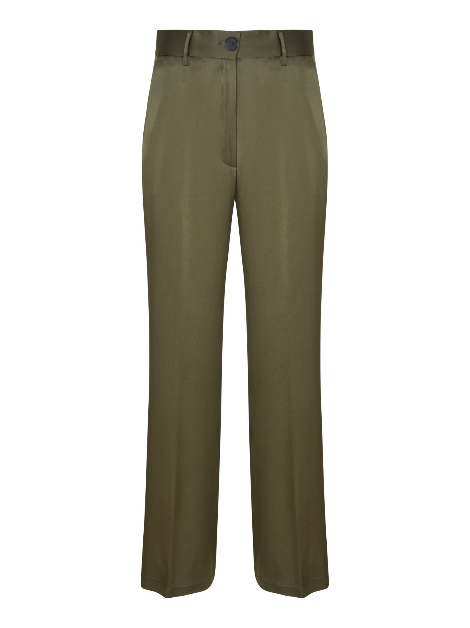 Forte_Forte Straight Leg Plain Trousers