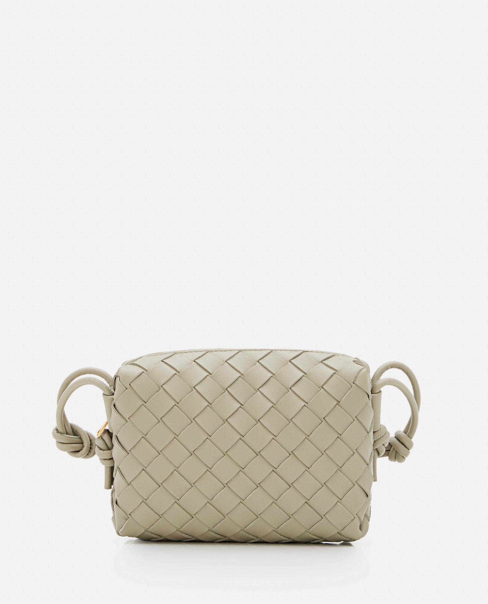 Bottega Veneta Mini Loop Leather Crossbody Bag In Beige