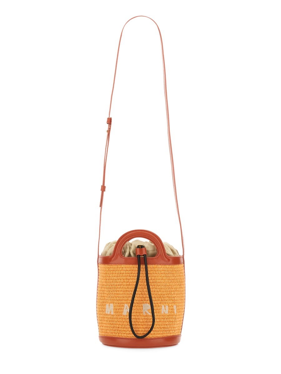 Shop Marni Micro Tropicalia Bag In Orange