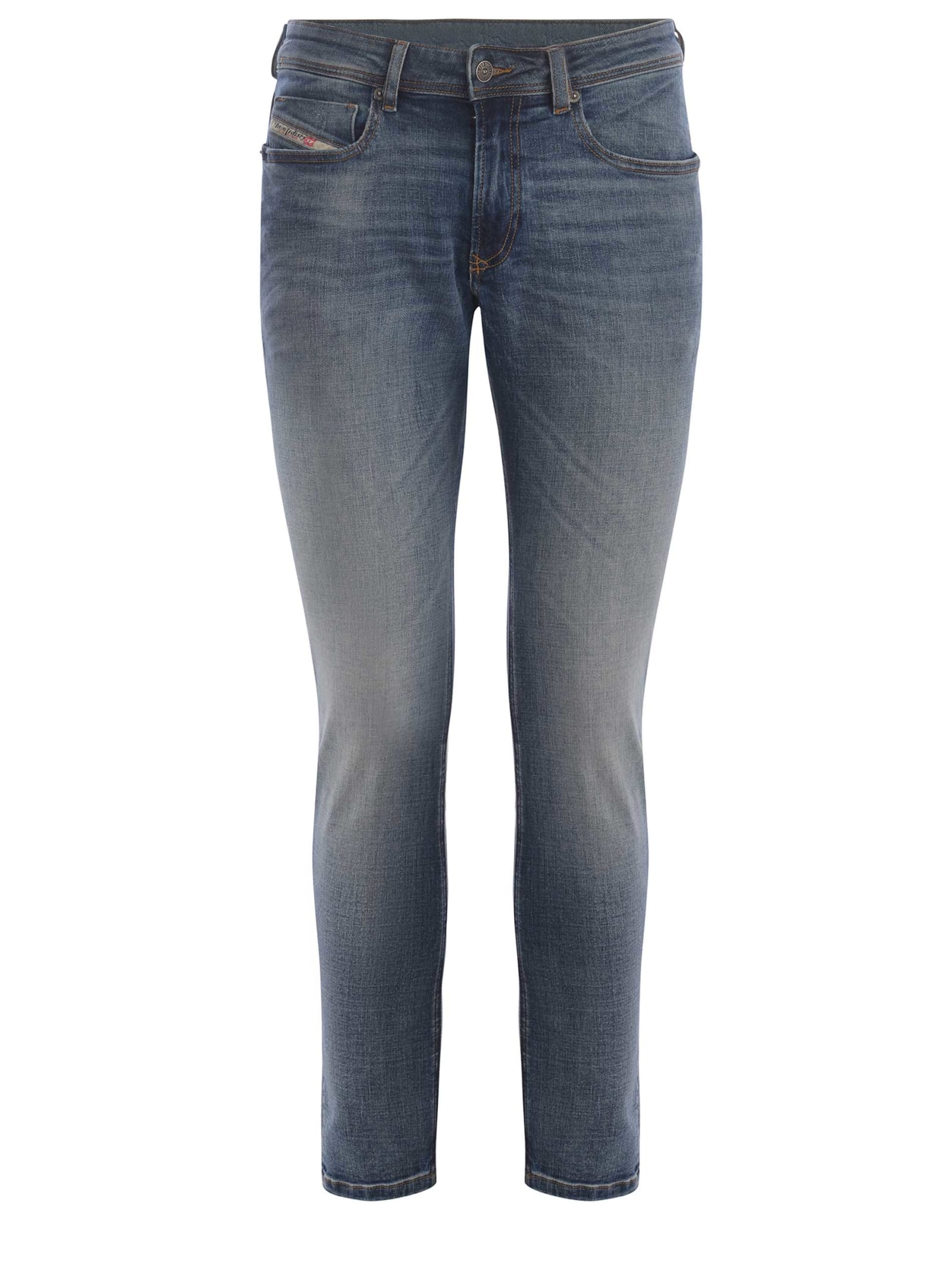 Shop Diesel Jeans  Sleenker Made Of Denim In Blu Chiaro