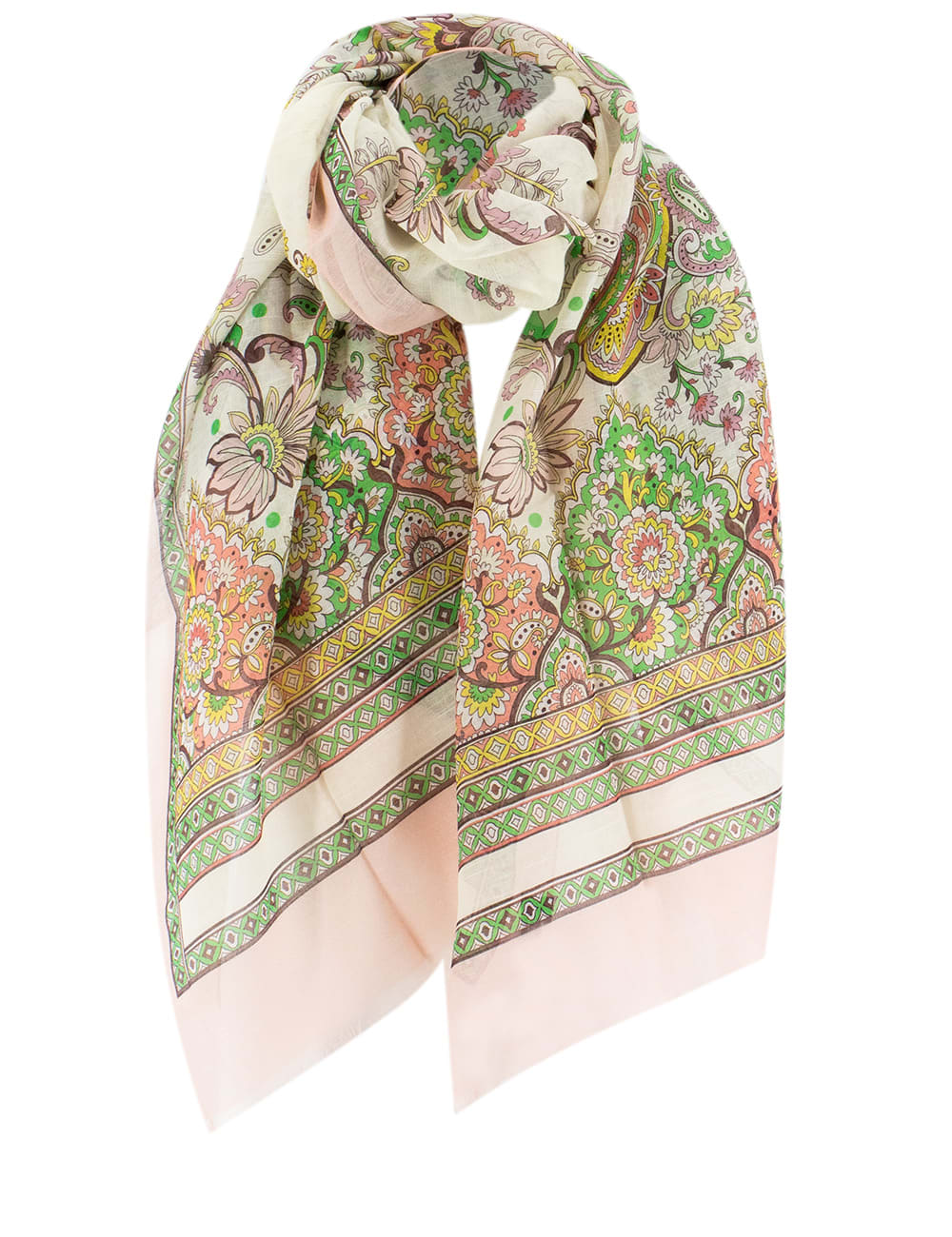 Etro Scarf In Print On White Base