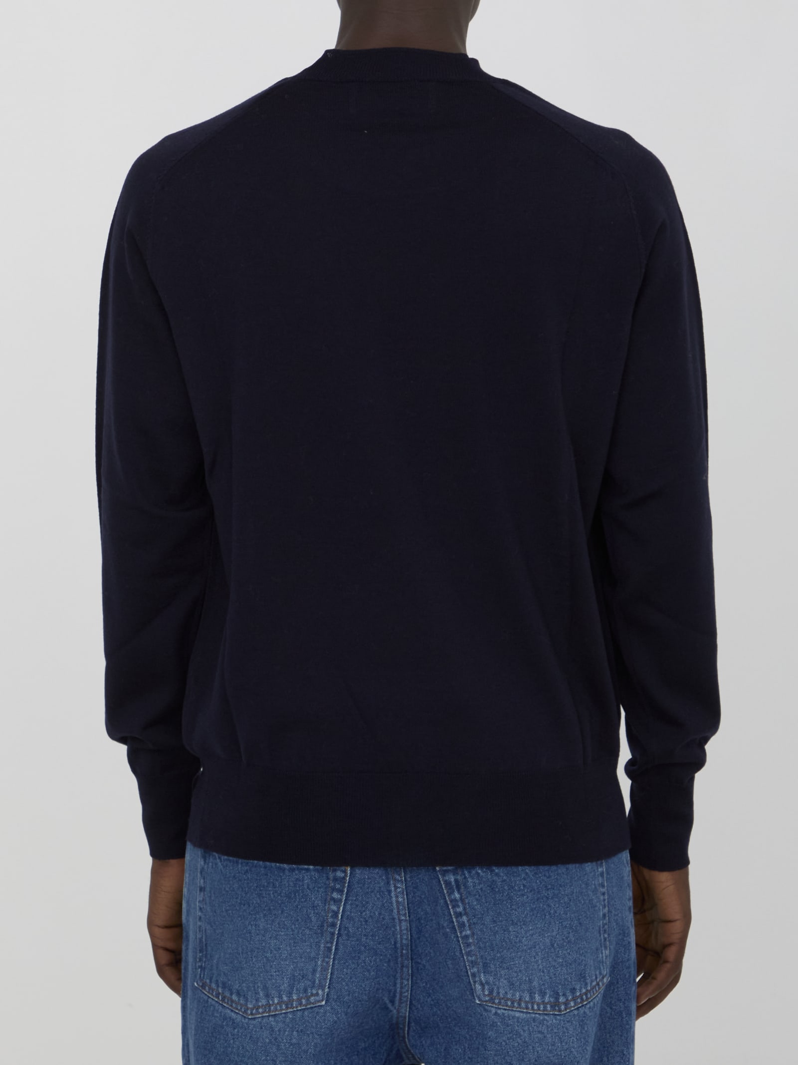 Shop Ami Alexandre Mattiussi Ami De Coeur Jumper In Blue