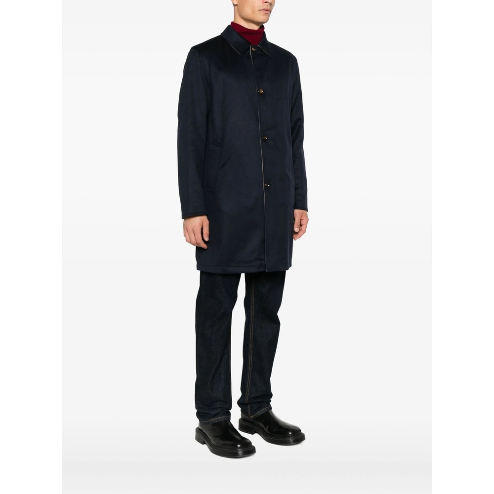 Kired Buttoned Coat In Black