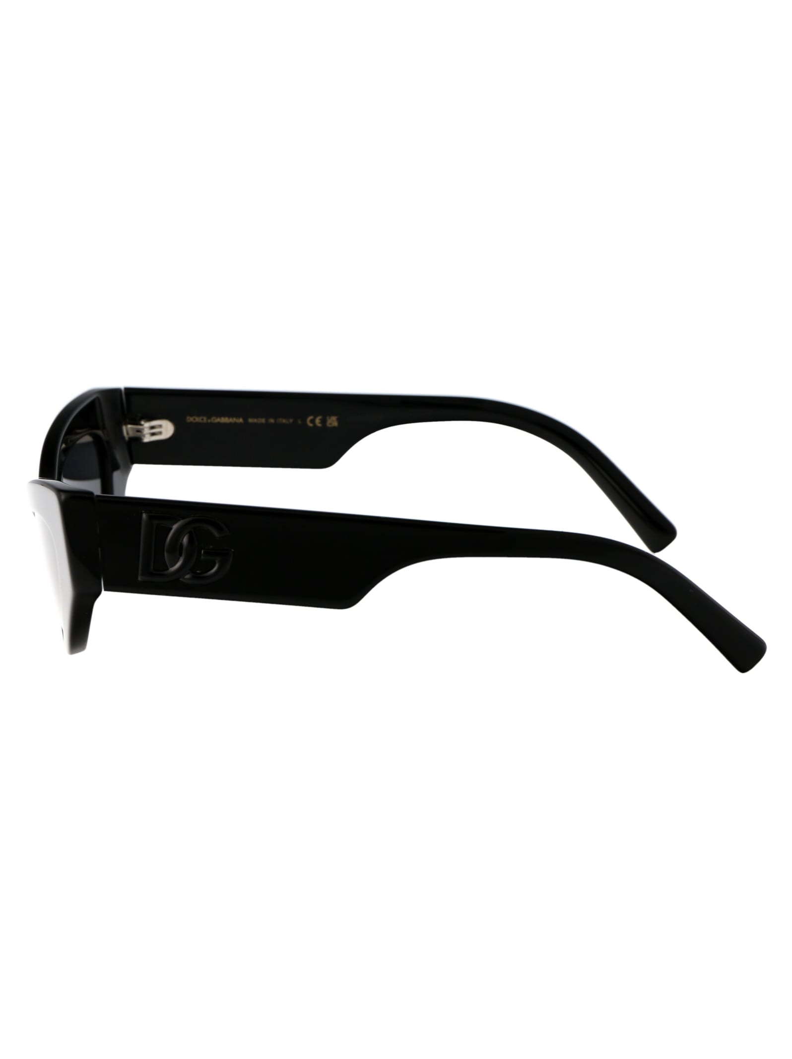 Shop Dolce &amp; Gabbana Eyewear 0dg4450 Sunglasses In 501/87 Black