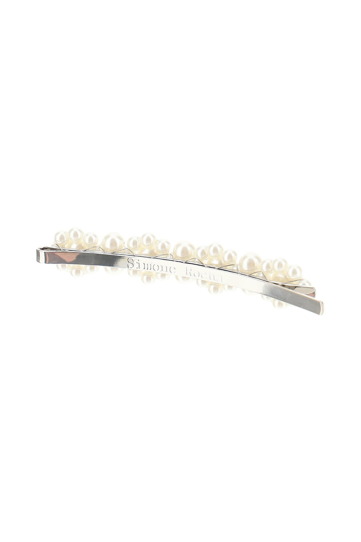 Shop Simone Rocha Flower Hair Clip In Pearl (white)