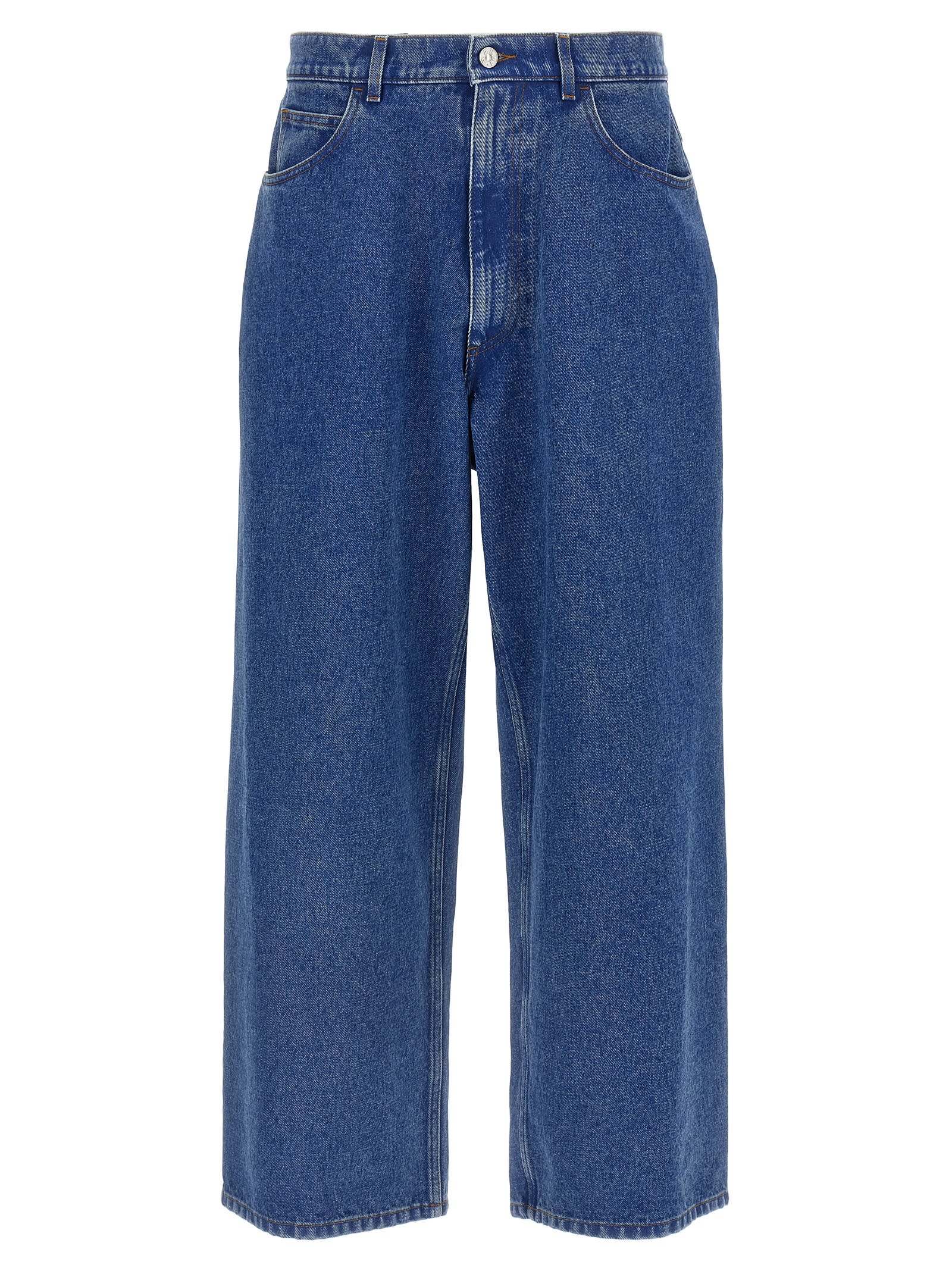 Marni Patch Jeans In Blue