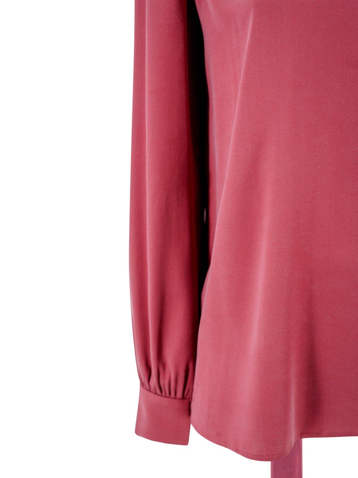 Shop Max Mara Pussy-bow Long-sleeved Top