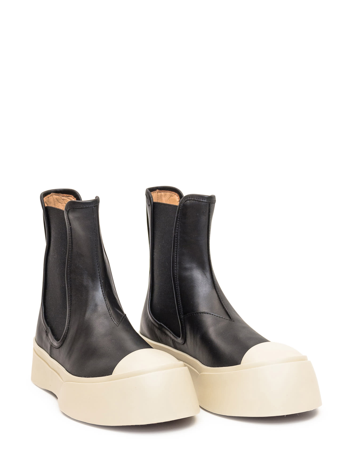 Shop Marni Chelsea Boot In Black