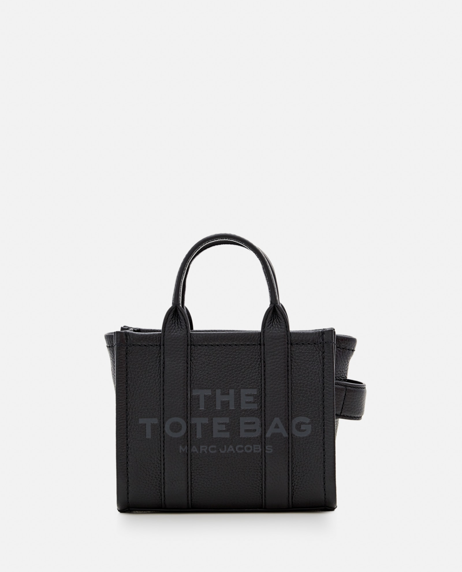 Shop Marc Jacobs The Mini Leather Tote Bag In Black