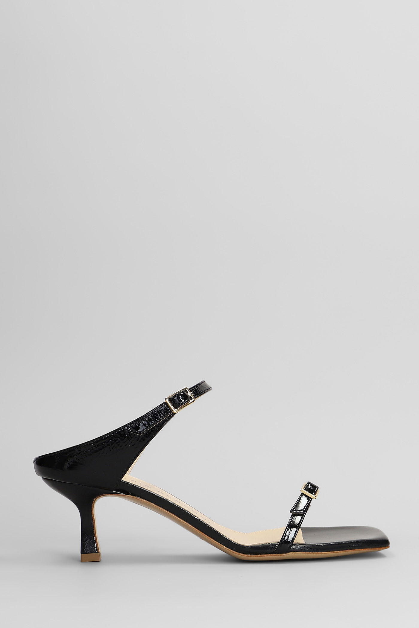 Sandals In Black Leather