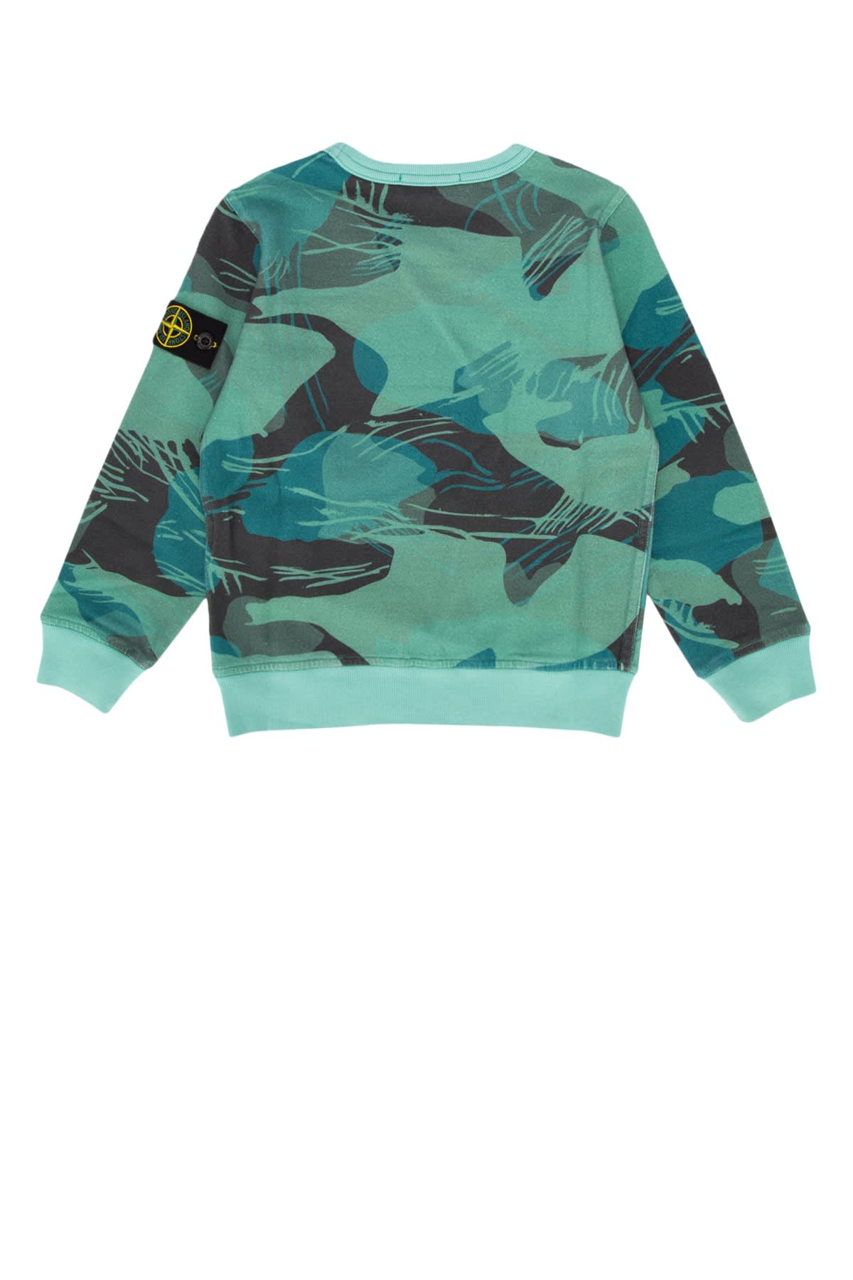 Stone Island Junior Kids' Felpa In Emerald