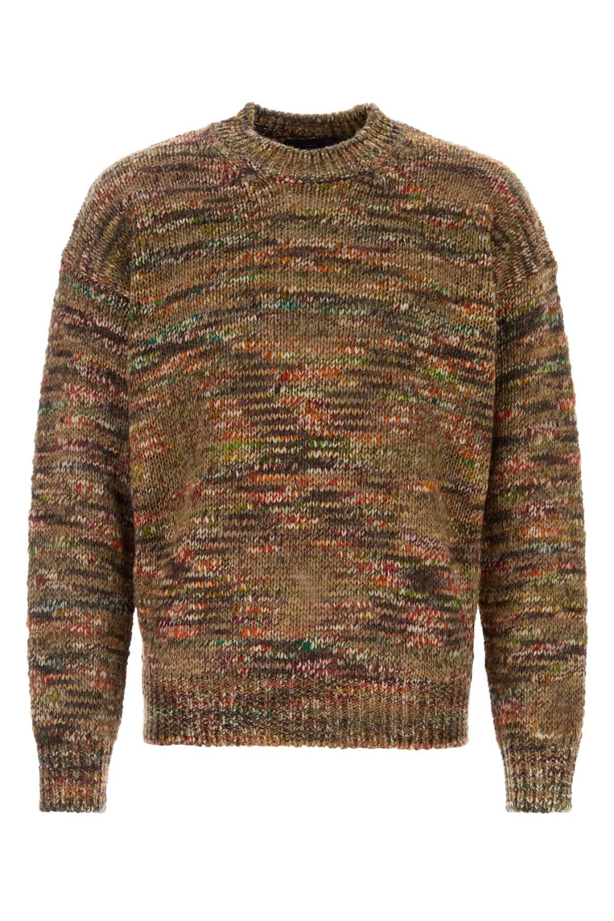 Multicolor Acetate Blend Grunge Beat Sweater