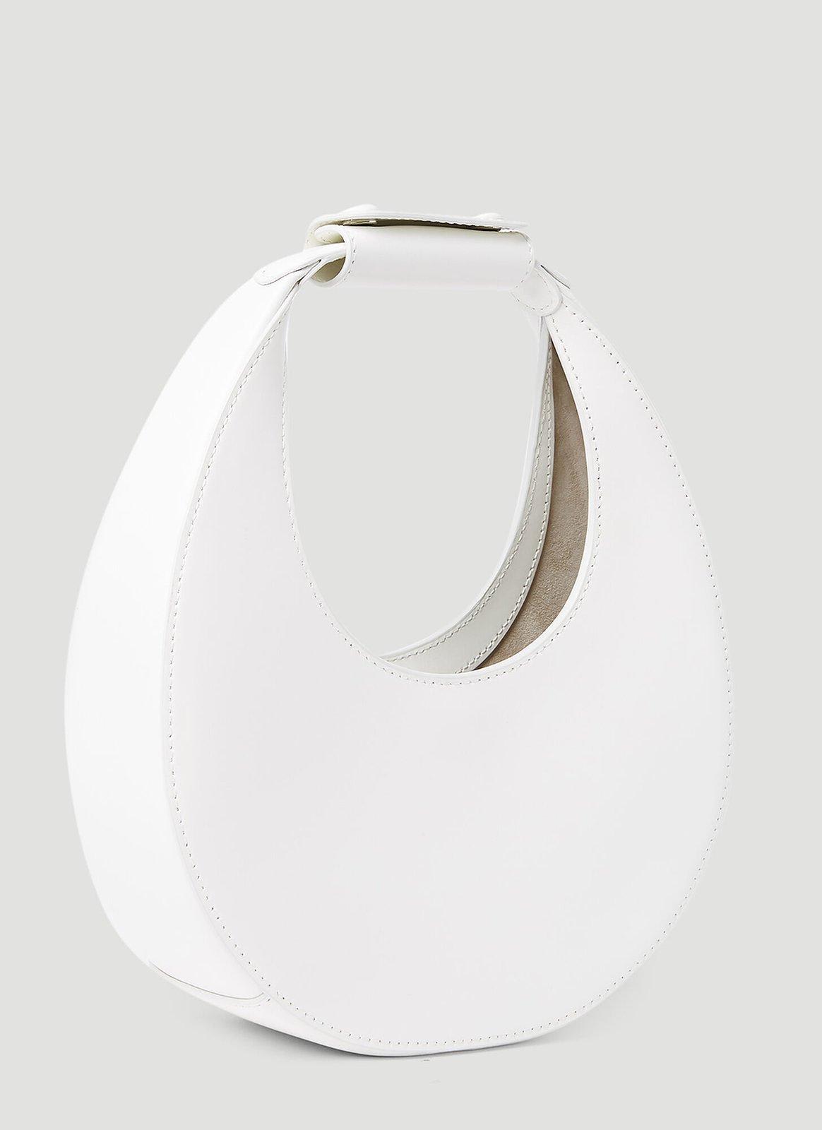 Staud Moon Mini Top Handle Bag In White