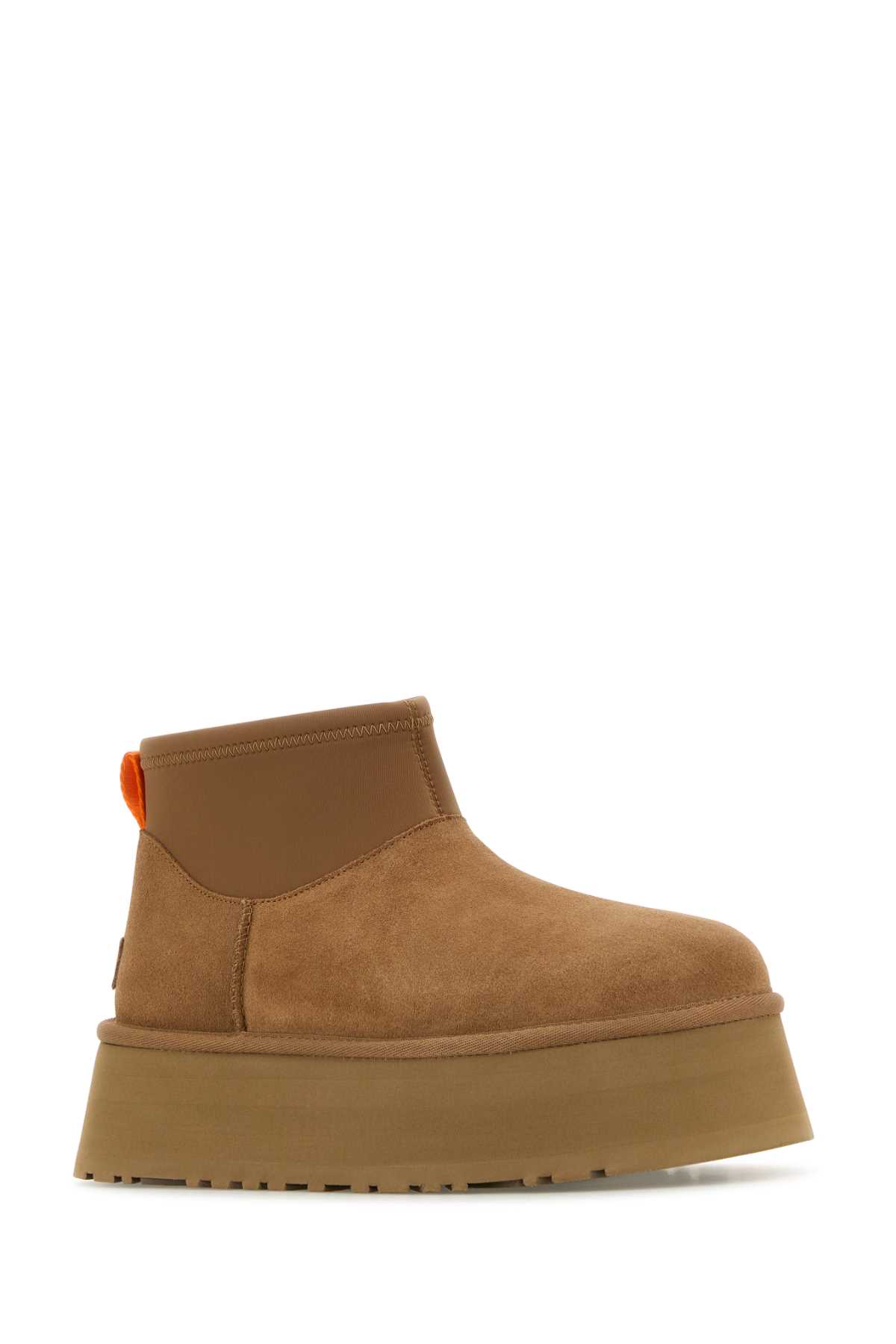 Shop Ugg Camel Suede Mini Dipper Ankle Boots In Beige