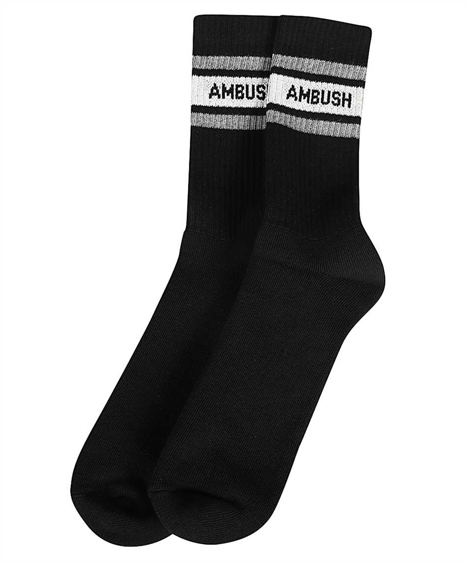 Ambush Logo Cotton Blend Socks In Black