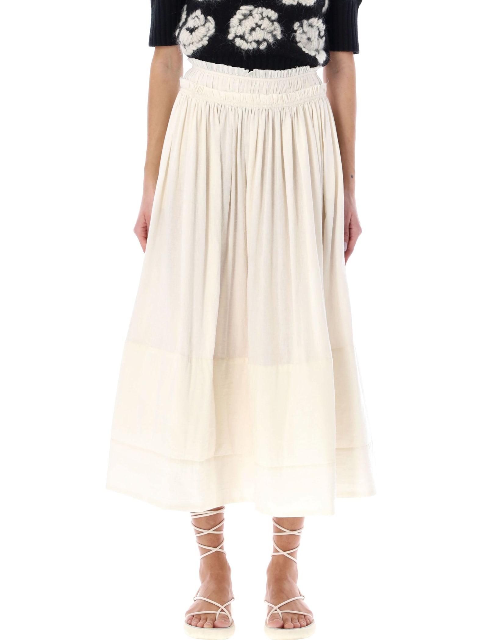 TORY BURCH RUCHED WAIST SKIRT