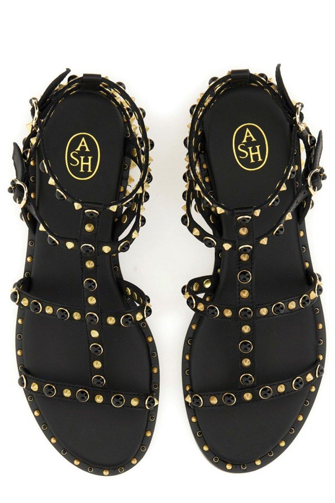 Shop Ash Stud-embellished Sandals In Black