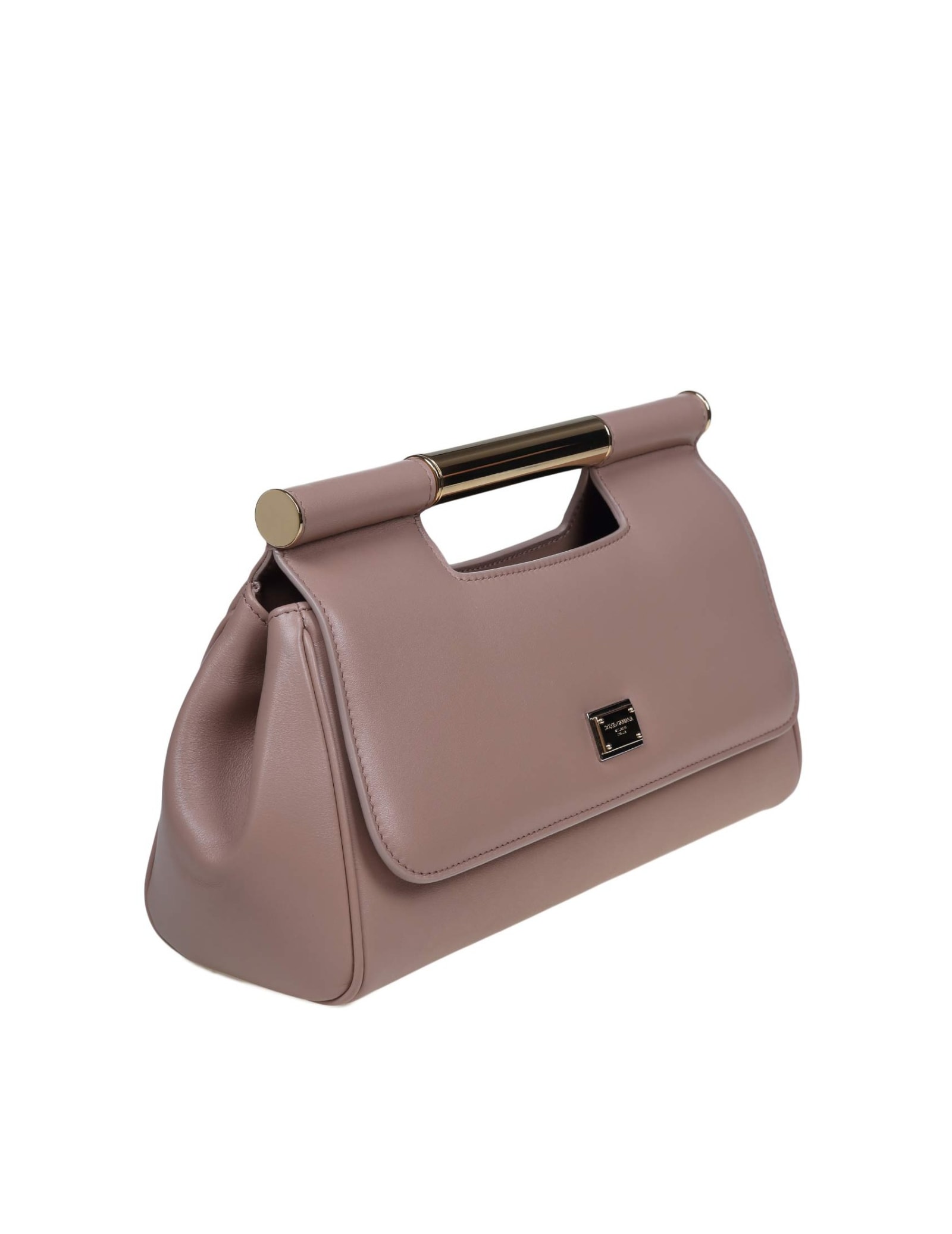 Shop Dolce & Gabbana Beige Leather Clutch Bag