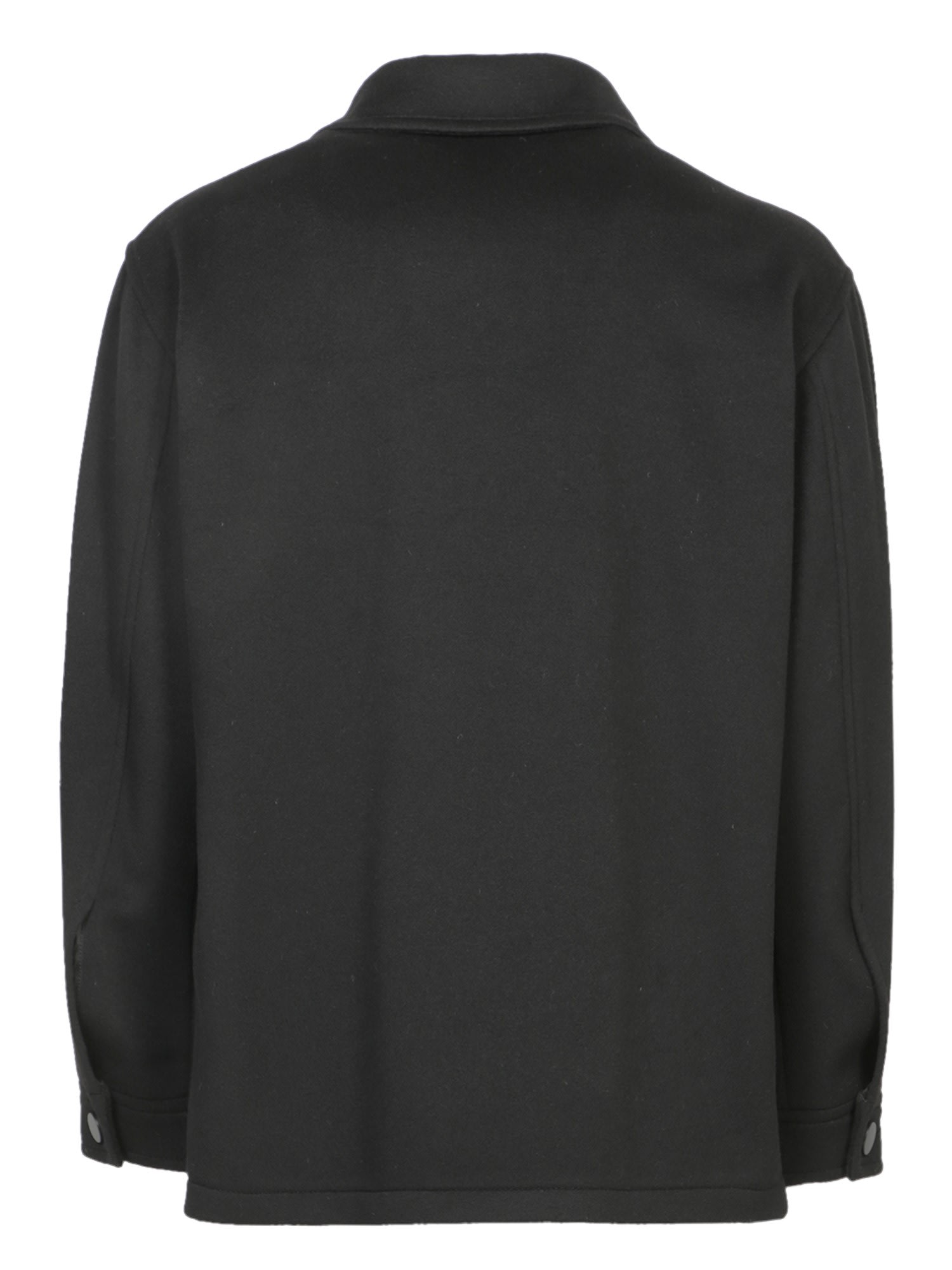 Shop Tagliatore Milton Black Cashmere Overshirt