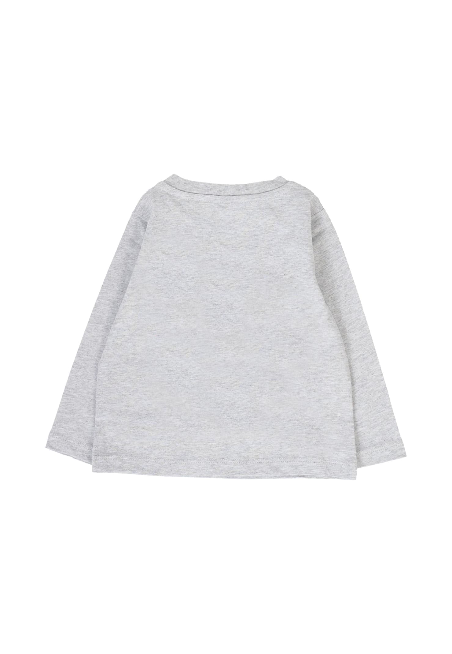 Stella Mccartney Gray T-shirt For Baby Girl With Horse In Gray